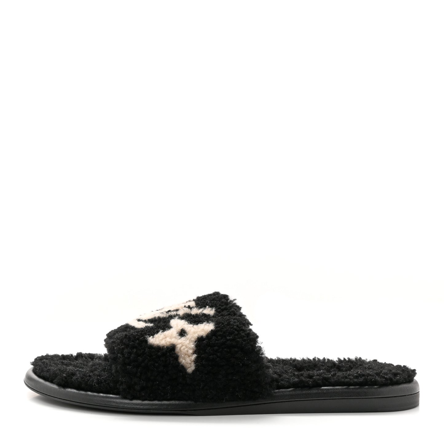 Shearling Magnetic Flat Mule 41 Black