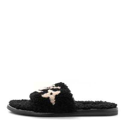 Louis Vuitton Shearling Magnetic Flat Mule 41 Black 1 of 8