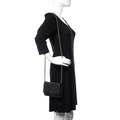 Chanel Caviar Quilted Wallet On Chain WOC Black 2 of 12