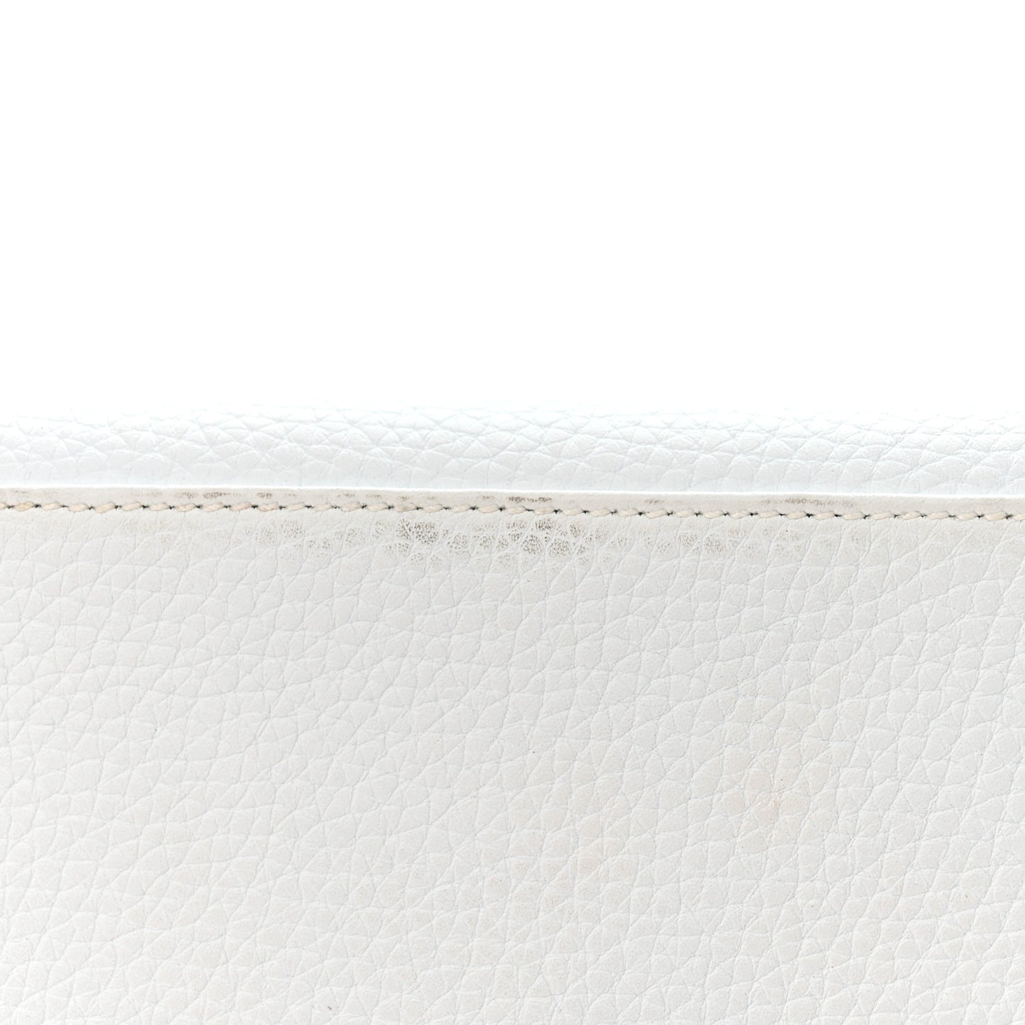 Taurillon Clemence Horseshoe Kelly Retourne 28 White Jaune D'Or