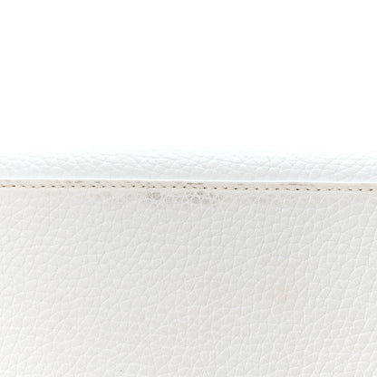 Hermes Taurillon Clemence Horseshoe Kelly Retourne 28 White Jaune D'Or 18 of 19