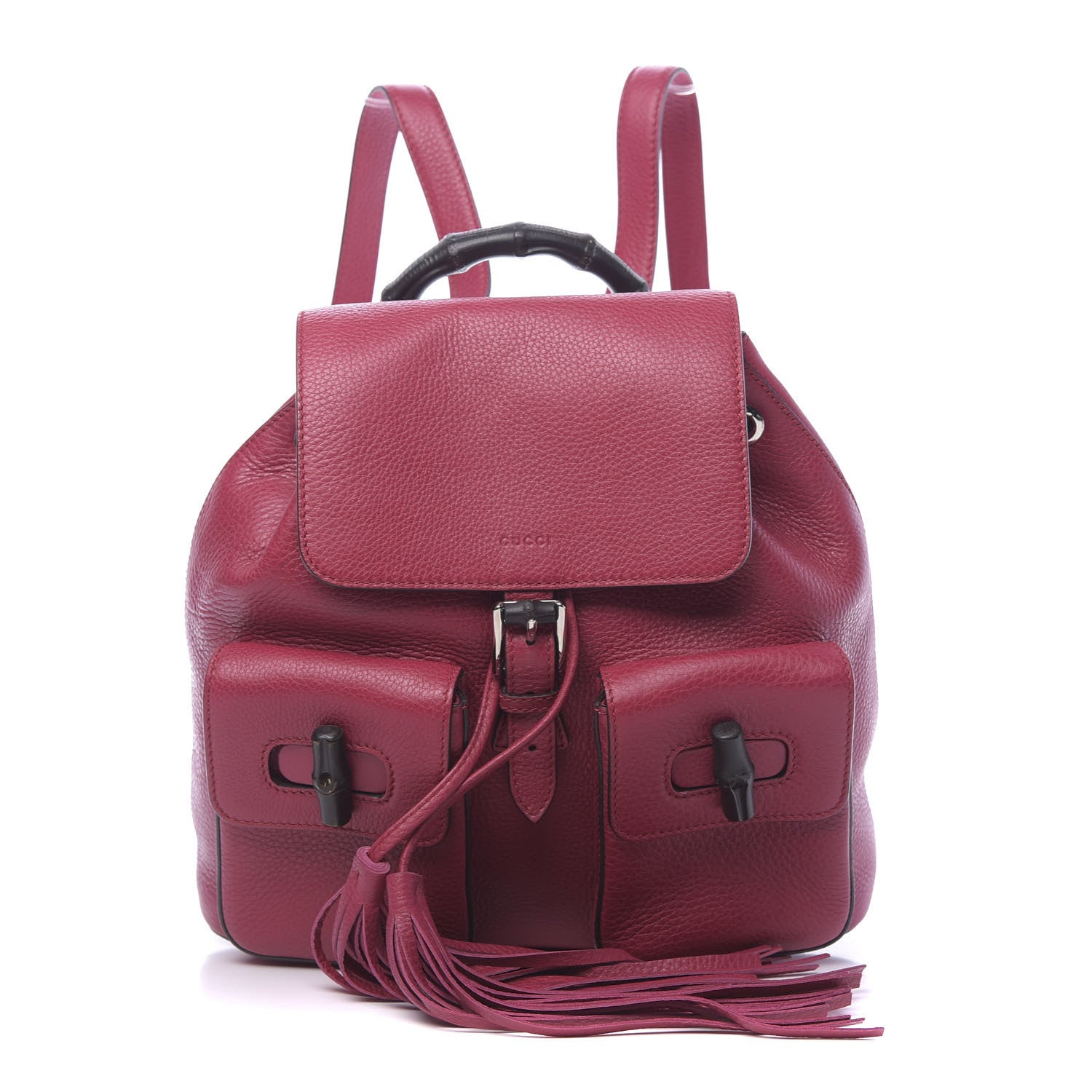 Gucci Cellarius Calfskin Medium Bamboo Backpack Petunia 1 of 9