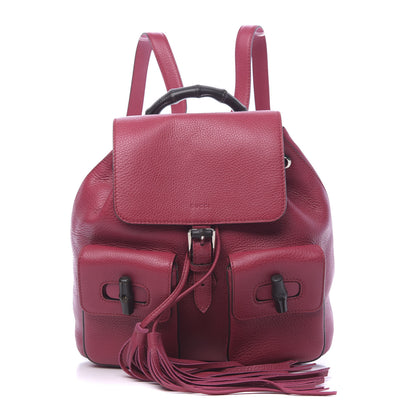 Gucci Cellarius Calfskin Medium Bamboo Backpack Petunia 1 of 9
