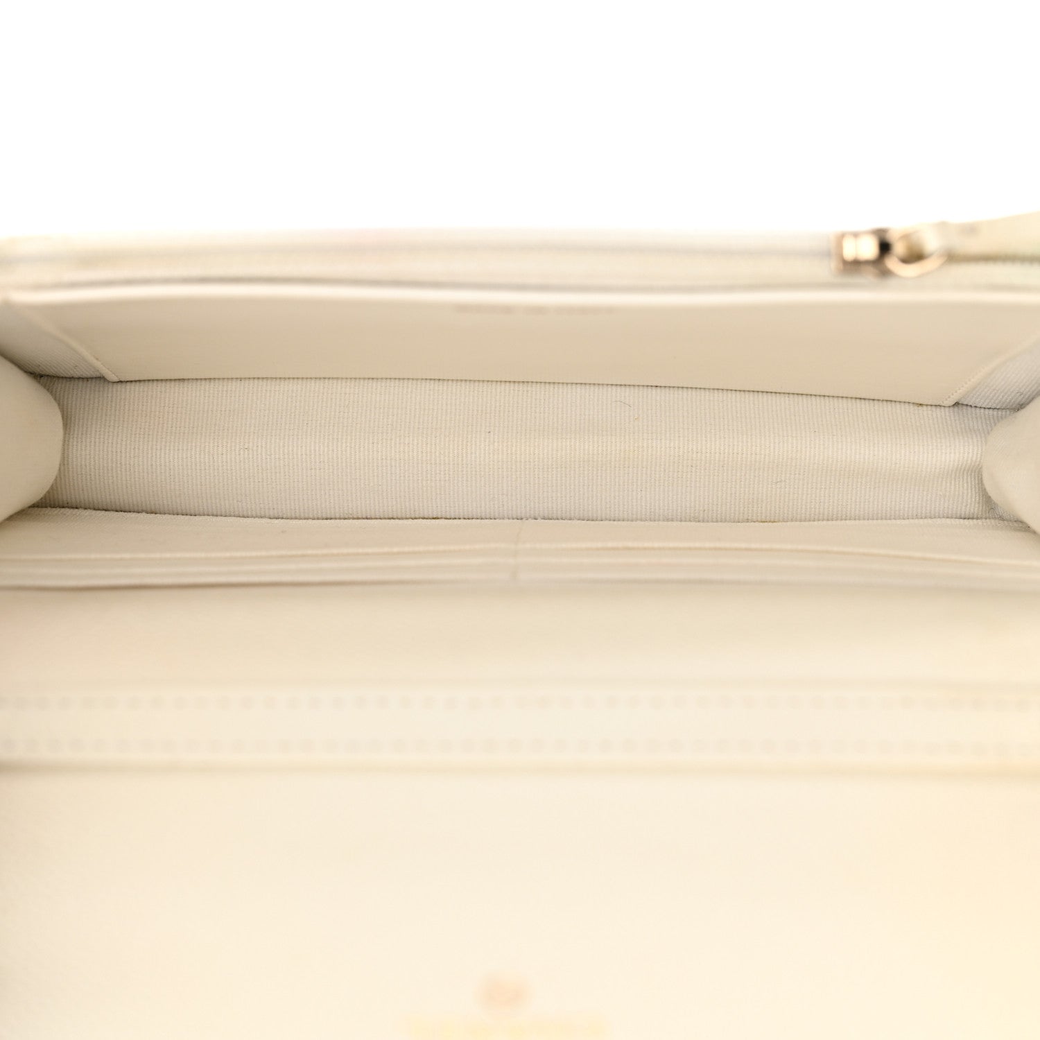Chanel Shiny Caviar Quilted Chain Melody Wallet on Chain WOC White 5 of 14
