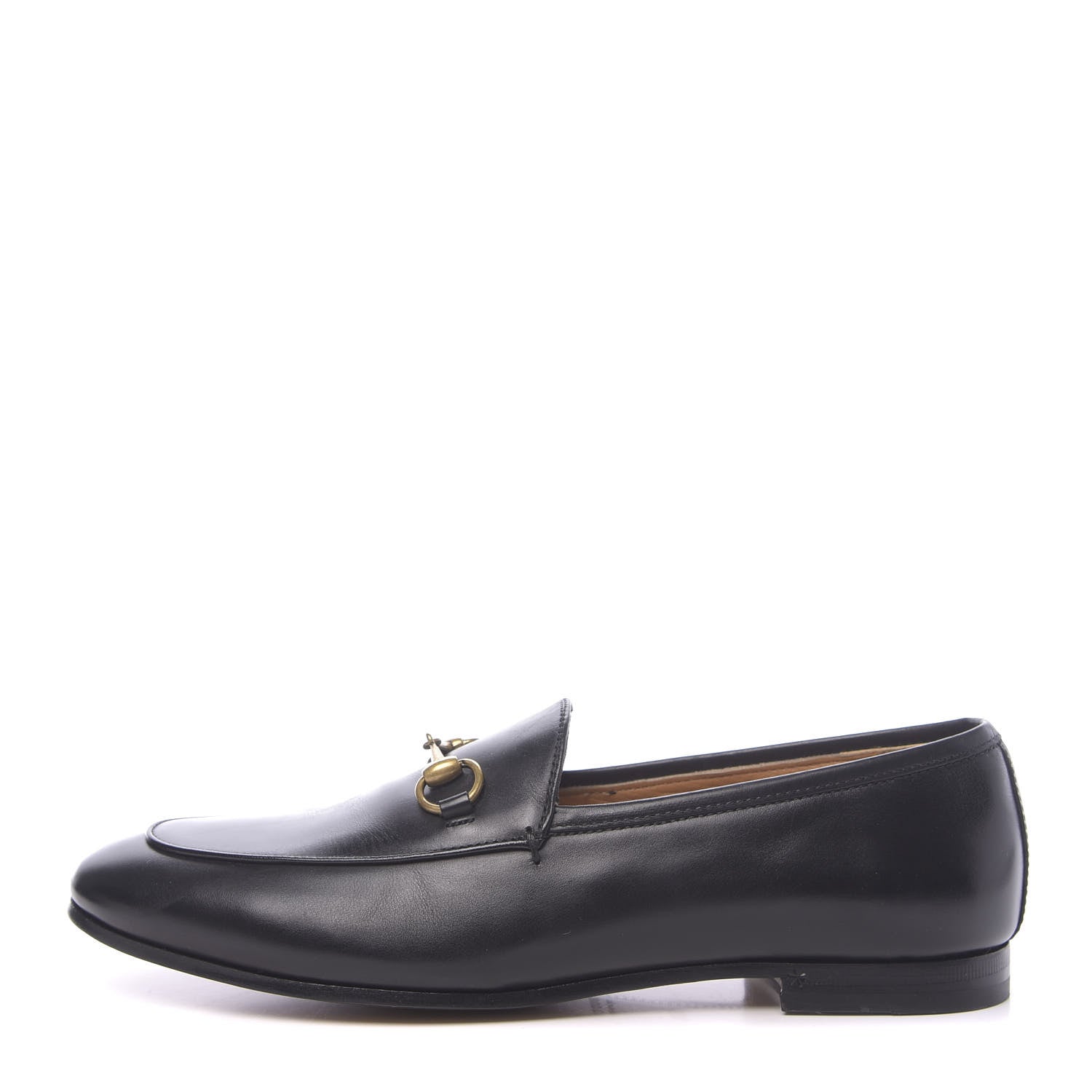 Gucci Calfskin Womens Jordaan Loafers 38.5 Black 1 of 9