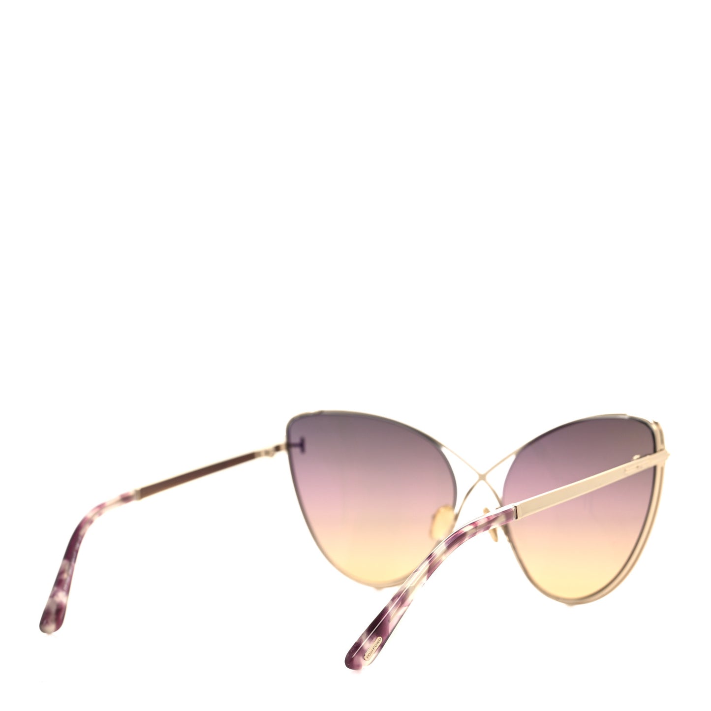 Metal Leila Cat Eye Sunglasses TF786 Gold