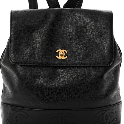 Chanel Caviar CC Backpack Black 10 of 21