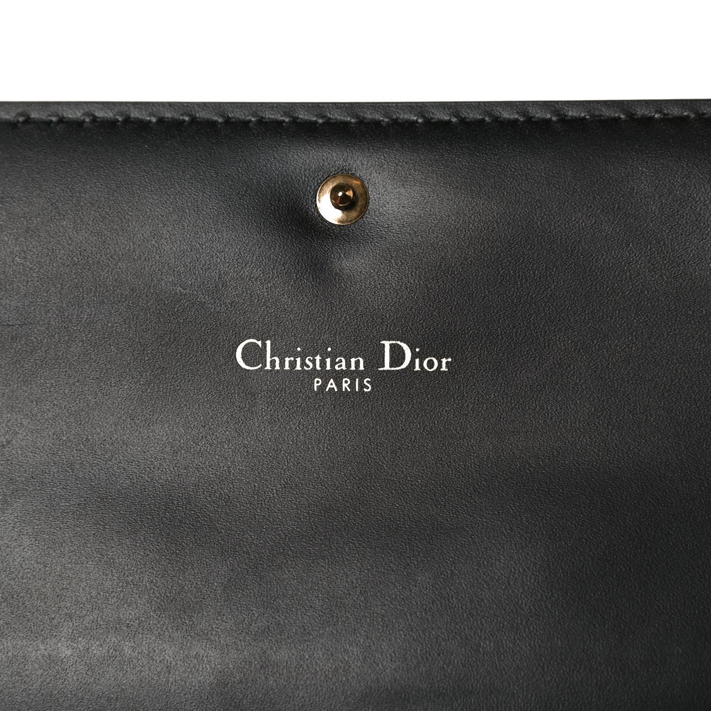 Smooth Calfskin J'adior Croisiere Chain Wallet Black