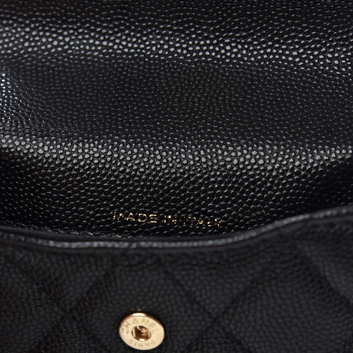 Chanel Caviar Quilted Pearl Card Holder On Chain Black 7 of 9