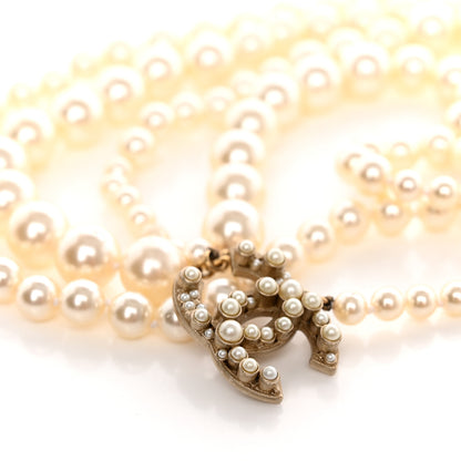 Chanel Metal Pearl CC Belt Gold White 3 of 3