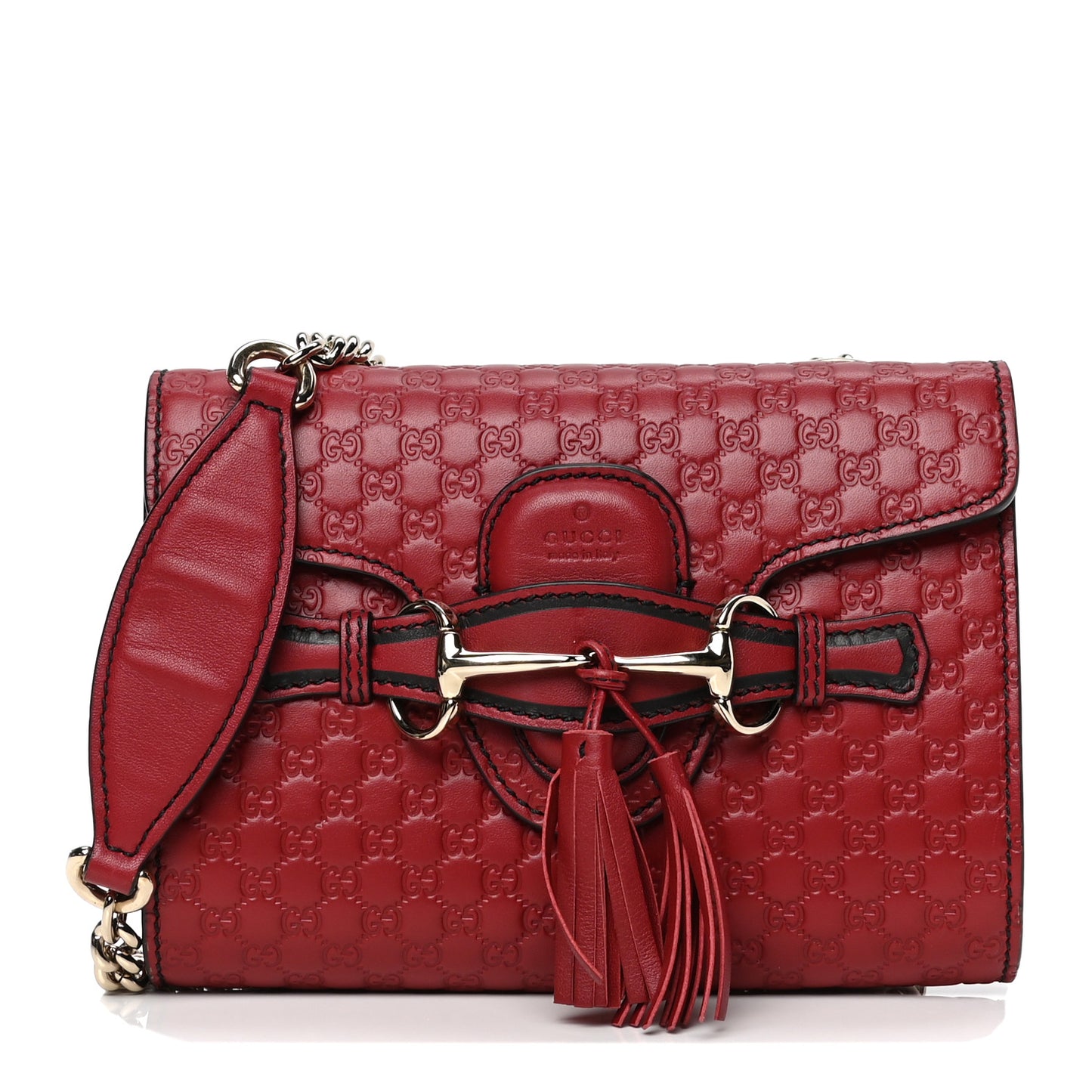 Soft Microguccissima Mini Emily Chain Shoulder Bag Rosso