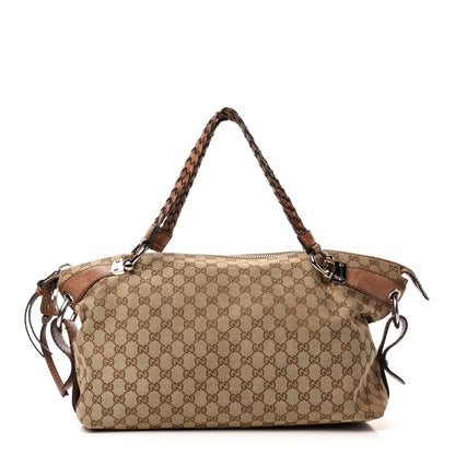 Gucci Monogram Bamboo Bar Medium Tote Brown 1 of 11