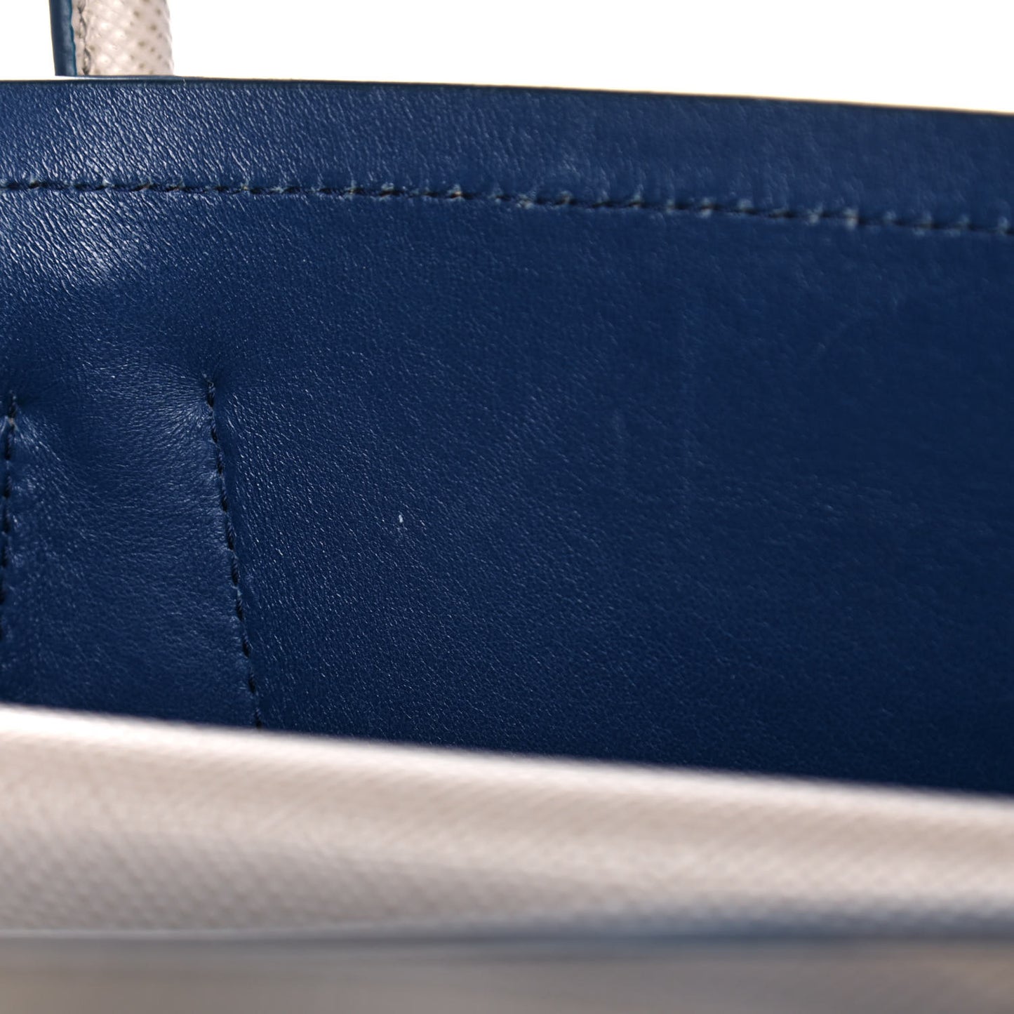 Saffiano Cuir Medium Double Bag Pomice Bluette
