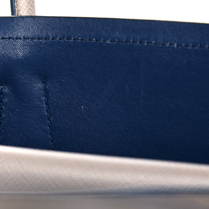 Prada Saffiano Cuir Medium Double Bag Pomice Bluette 20 of 21