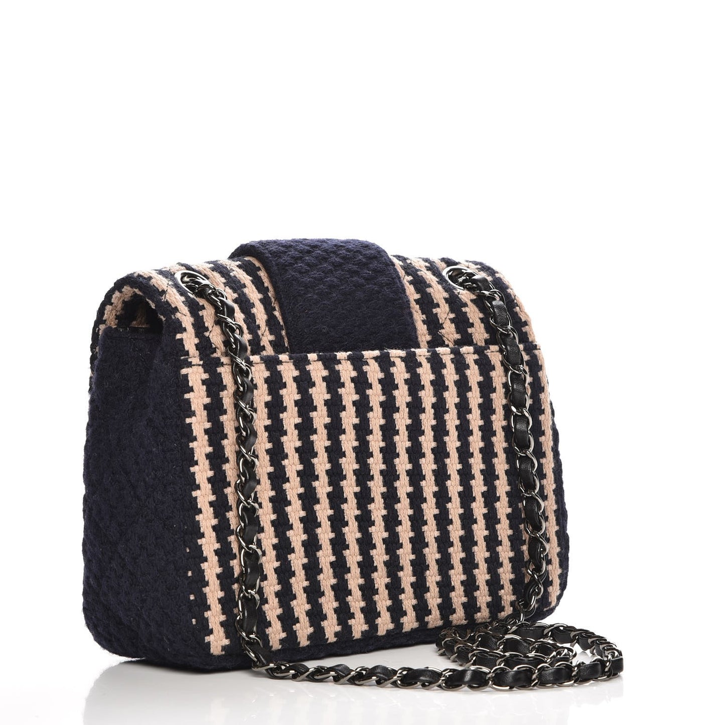 Tweed Small Elementary Chic Flap Blue Beige