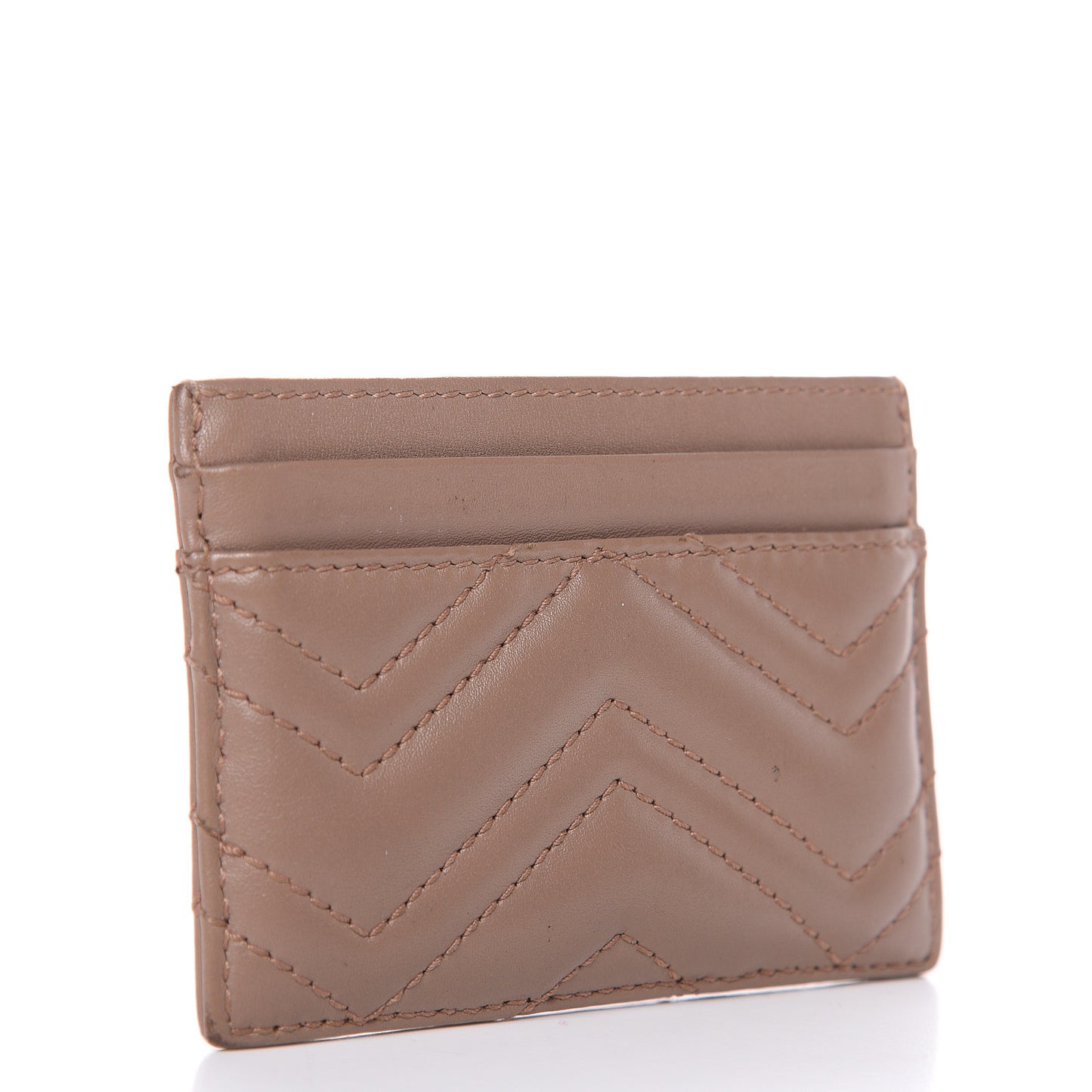 Calfskin Matelasse GG Marmont Card Holder Porcelain Rose