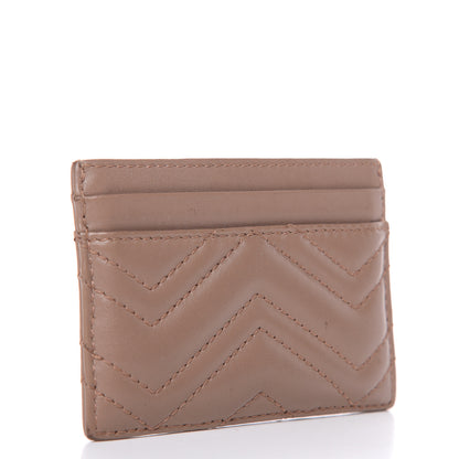 Gucci Calfskin Matelasse GG Marmont Card Holder Porcelain Rose 3 of 9