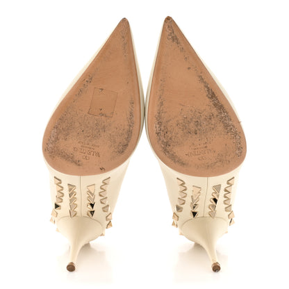 Valentino Garavani Nappa Rockstud Jaw Stud 100mm Pumps 40 Ivory 7 of 11