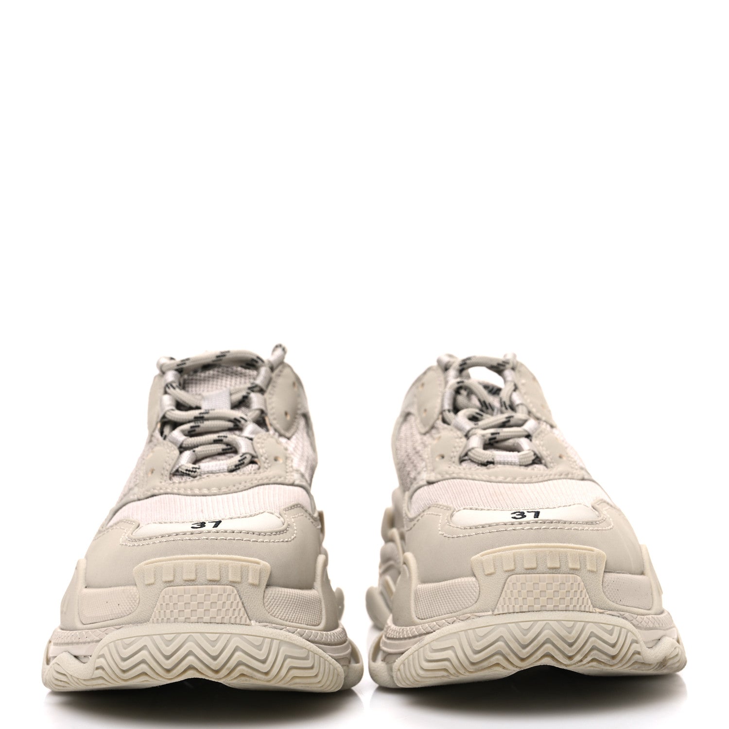 Balenciaga Fabric Mesh Womens Triple S Sneakers 37 Beige 3 of 9