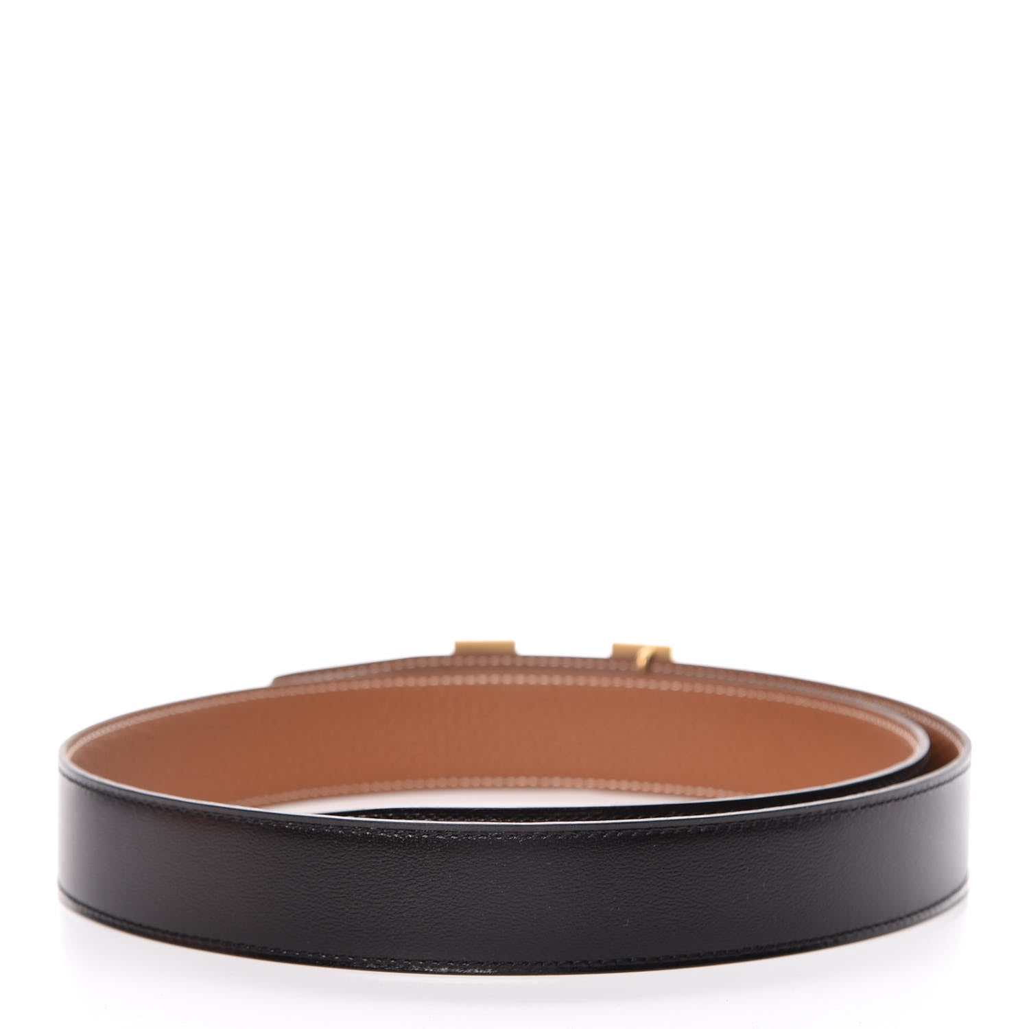 Hermes Box Togo 32mm Pegase H Belt 90 Black Gold 3 of 7