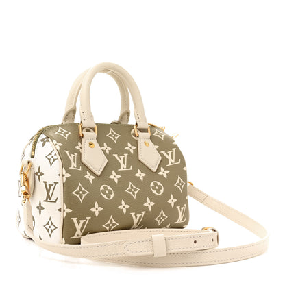 Louis Vuitton Empreinte Monogram Spring in the City Speedy Bandouliere 20 Kaki Beige Cream 3 of 11