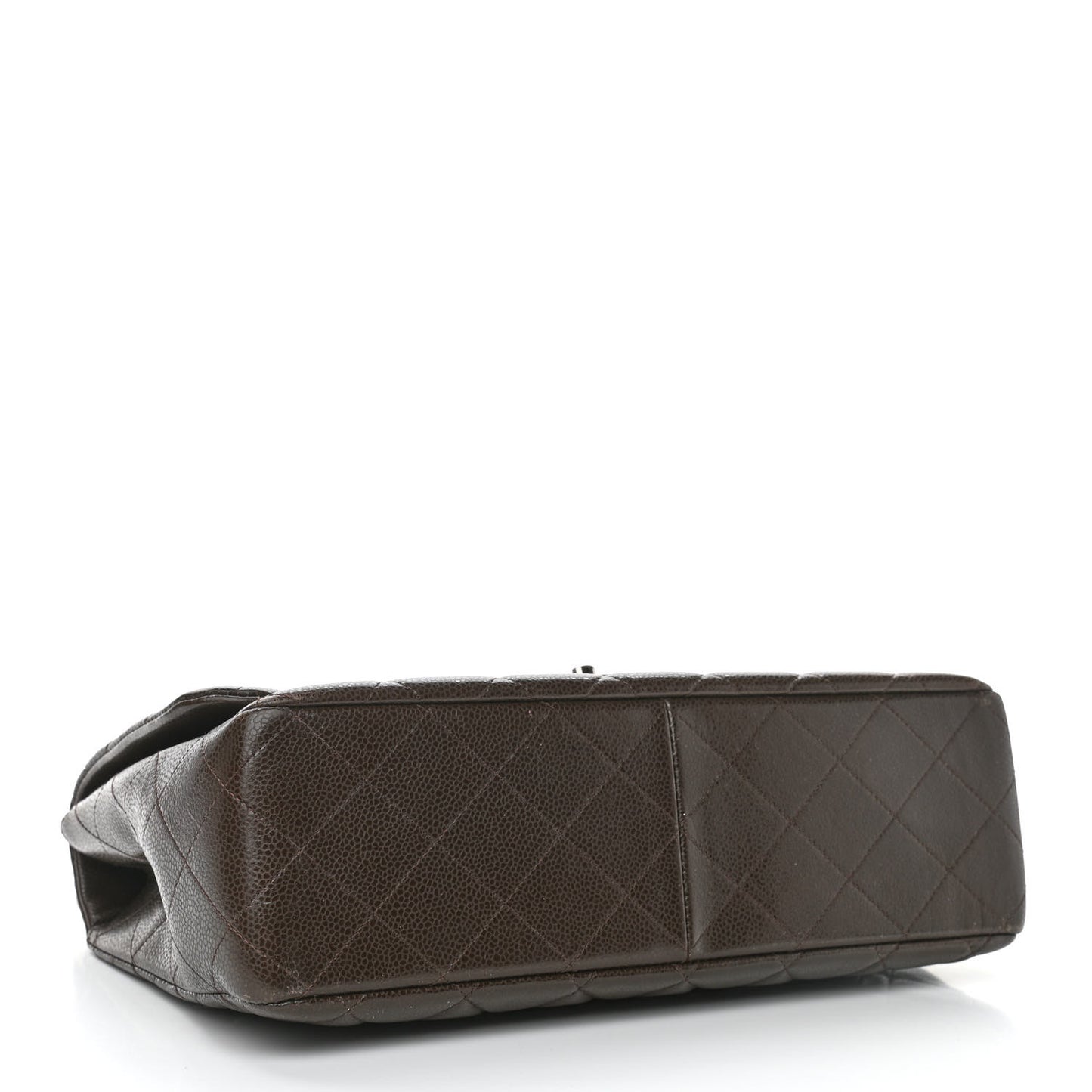 Caviar Quilted Jumbo Single Flap Brown