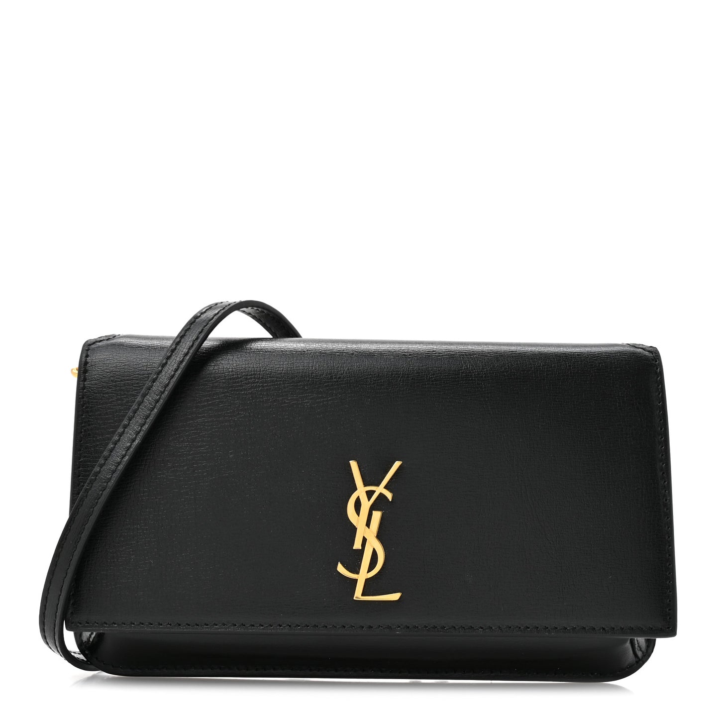 Calfskin Monogram Cassandre Phone Holder With Strap Black Black