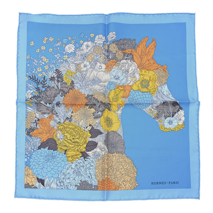 Hermes Silk Robe Legere Scarf 45 Bleu Orange Jaune 1 of 3
