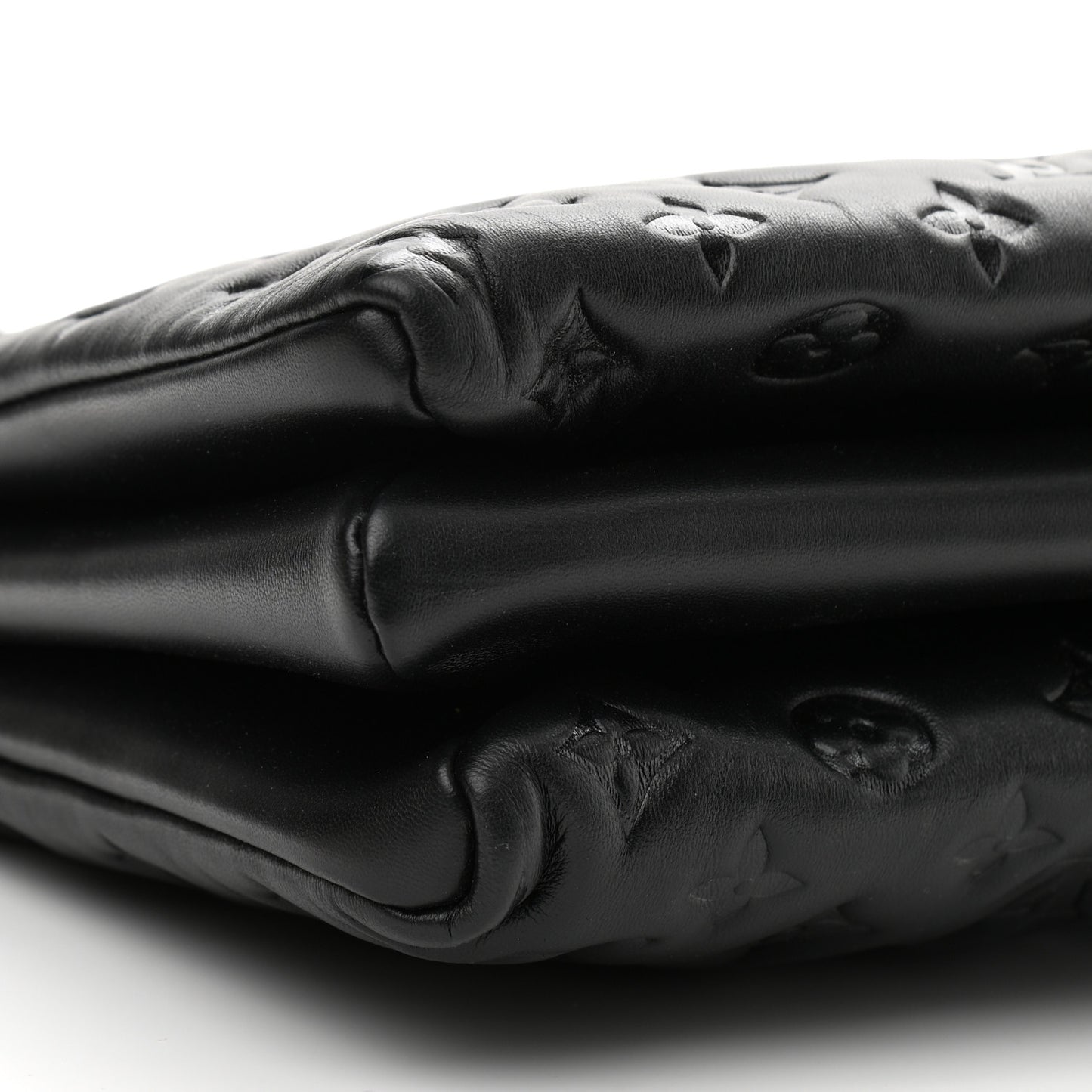 Lambskin Embossed Monogram Coussin MM Black