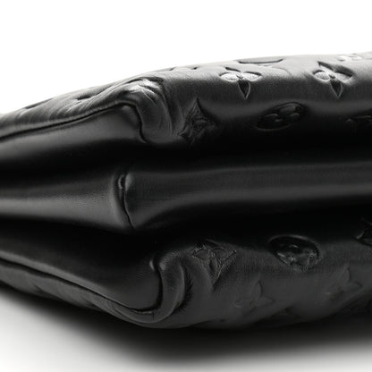Louis Vuitton Lambskin Embossed Monogram Coussin MM Black 8 of 9