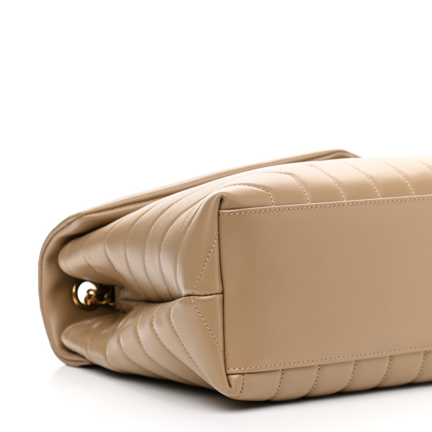 Saint Laurent Calfskin Y Quilted Monogram Medium Loulou Chain Satchel Dark Latte 11 of 11