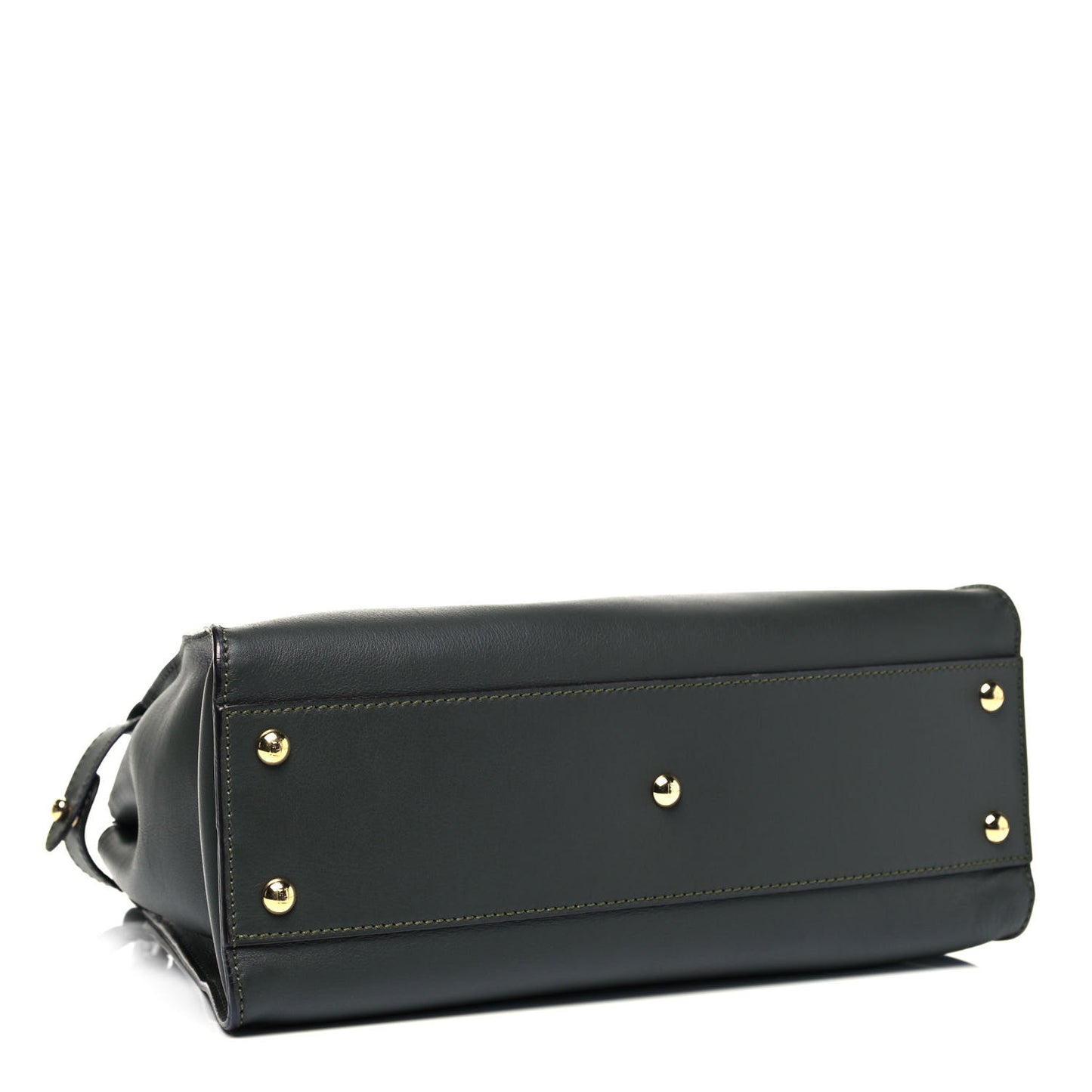 Vitello Seta Shiny Nappa Medium Peekaboo Iconic Satchel Verde Prato Makeup
