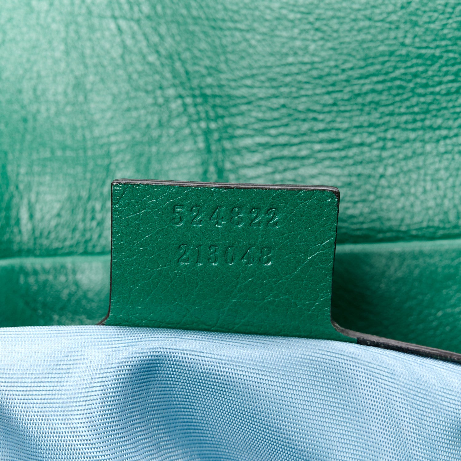 Gucci Calfskin Medium Thiara Double Envelope Shoulder Bag Blue Green 9 of 15