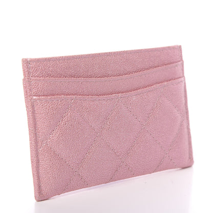 Chanel Iridescent Caviar Quilted Card Holder Rose Pink 2 of 8