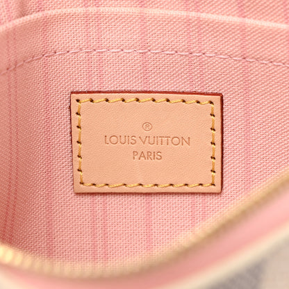 Louis Vuitton Damier Azur Neverfull MM GM Pochette Rose Ballerine 5 of 7