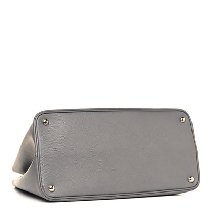 Prada Saffiano Cuir Medium Double Handle Tote Marmo Salvia 3 of 11