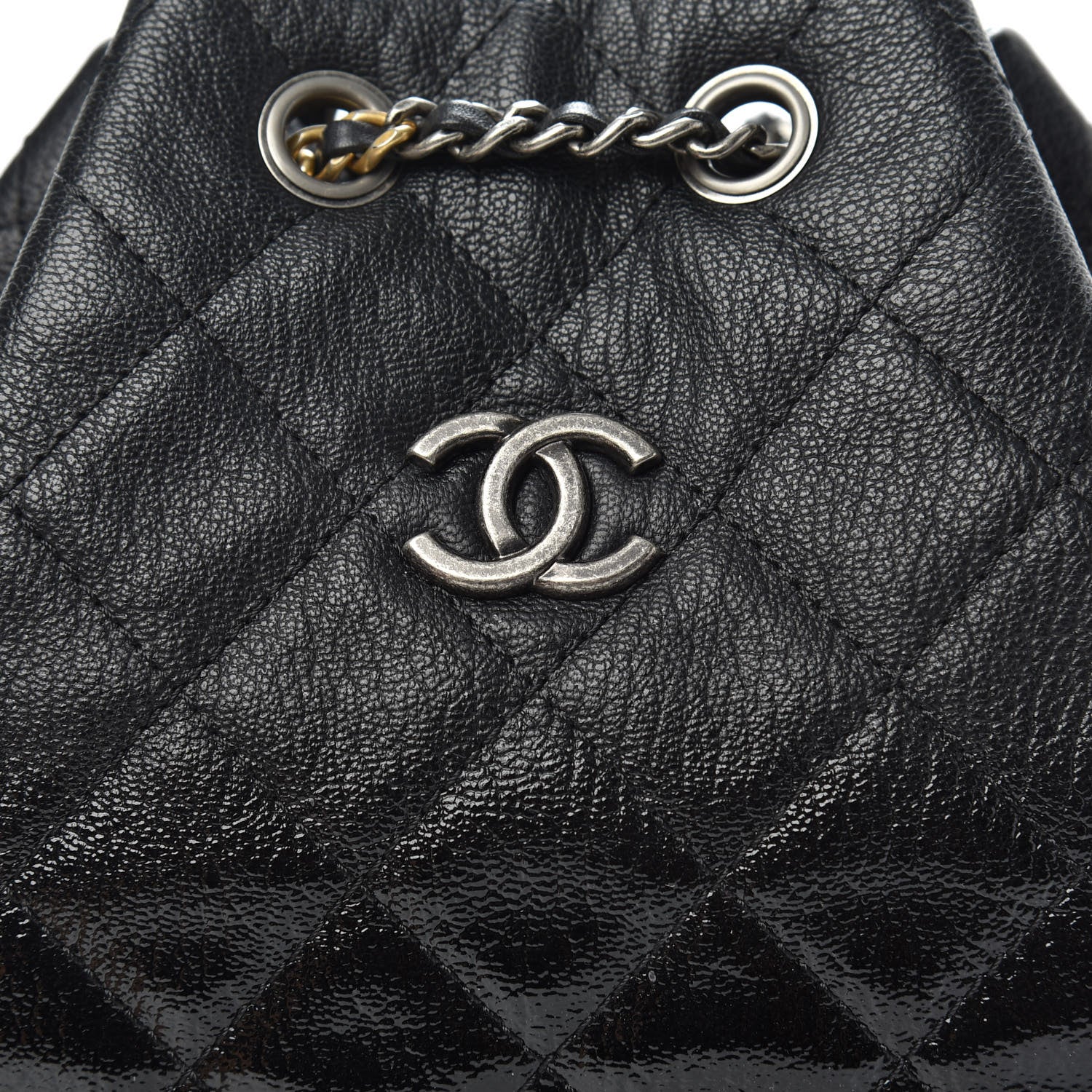 Chanel Patent Goatskin Quilted Small Gabrielle Backpack Black 9 of 9