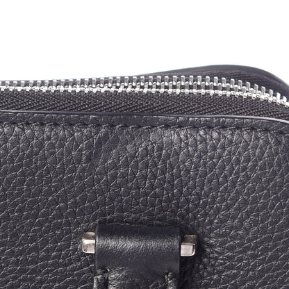 Celine Drummed Calfskin Suede Double Zip Trapeze Black 20 of 23