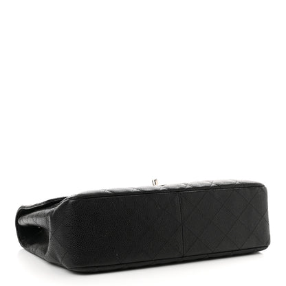 Chanel Caviar Quilted Jumbo Single Flap Black 4 of 17