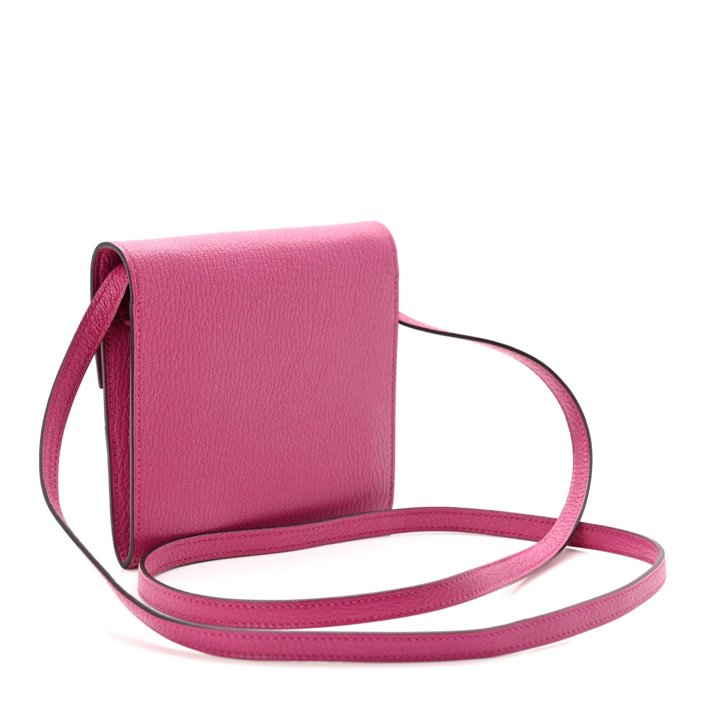 Chevre Mysore Mini Cinhetic Wallet Rose Pourpre
