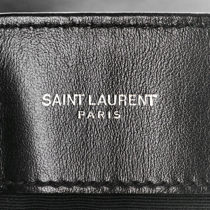 Saint Laurent Calfskin Y Quilted Monogram Medium Loulou Chain Satchel Black 6 of 10