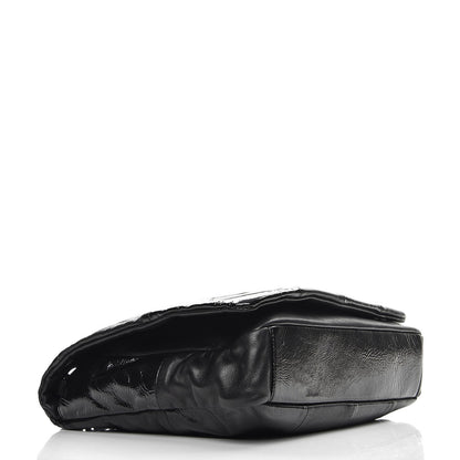 Chanel Lambskin Patent Calfskin Brooklyn Patchwork Flap Black 4 of 7