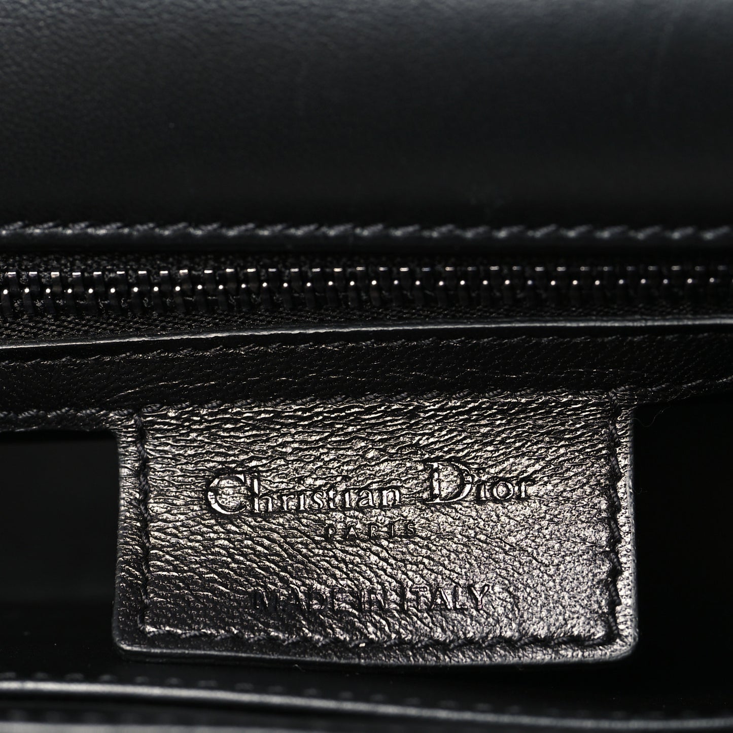 Calfskin Macrocannage Large Caro Bag Black