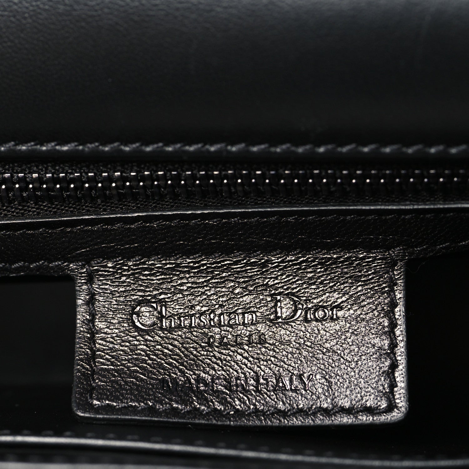 Christian Dior Calfskin Macrocannage Large Caro Bag Black 6 of 10