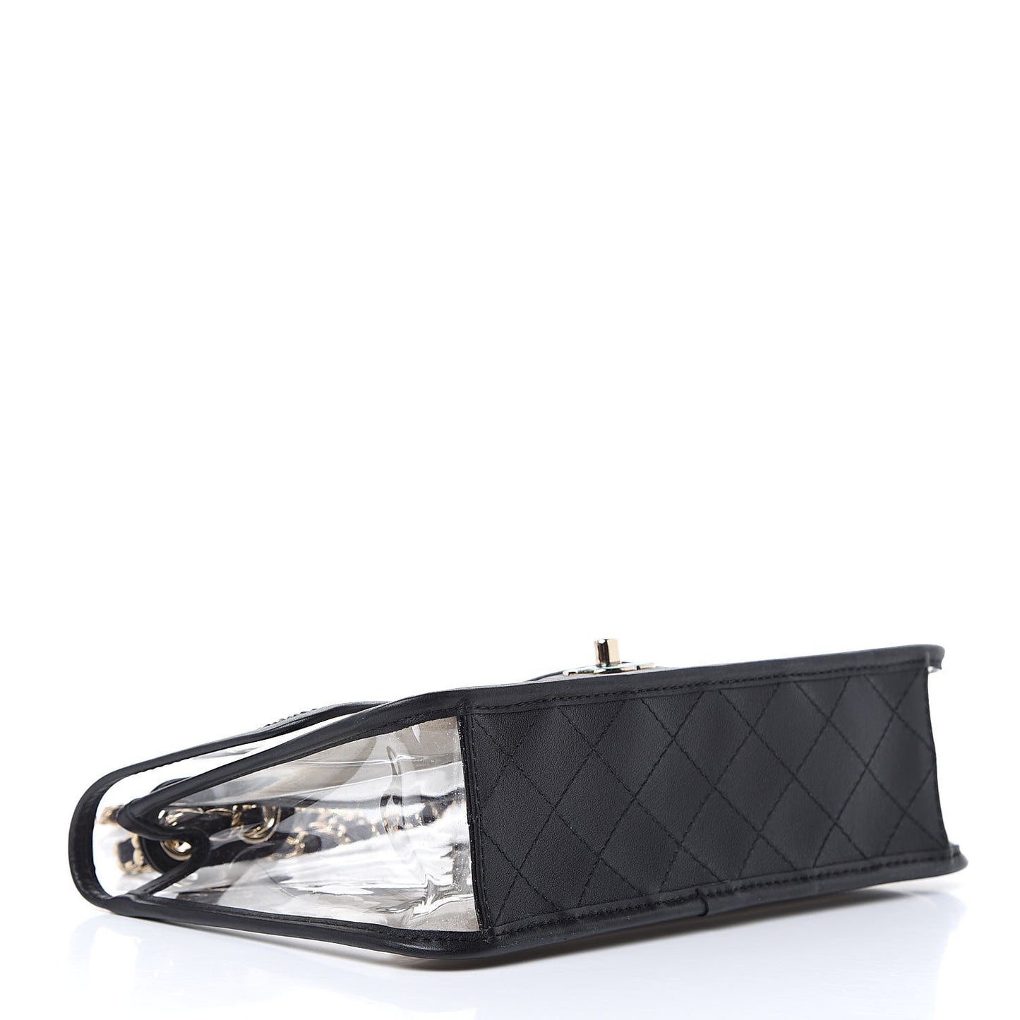 Lambskin PVC Medium Coco Sand Flap Black