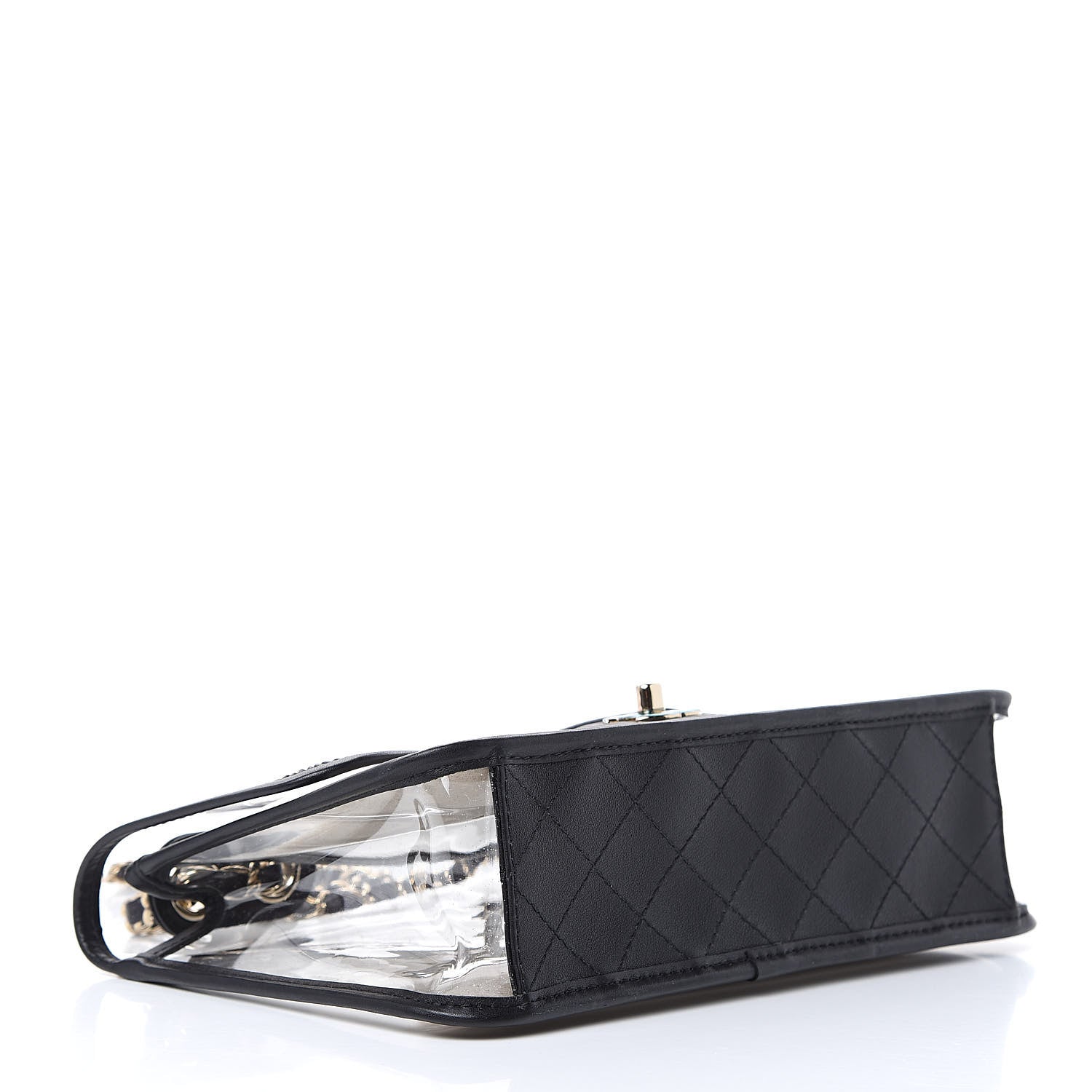 Chanel Lambskin PVC Medium Coco Sand Flap Black 4 of 10