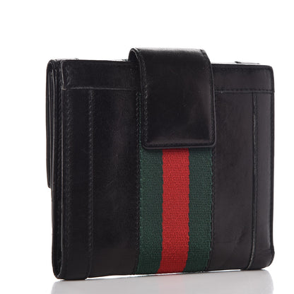 Gucci Calfskin Web Compact Wallet Black 3 of 7