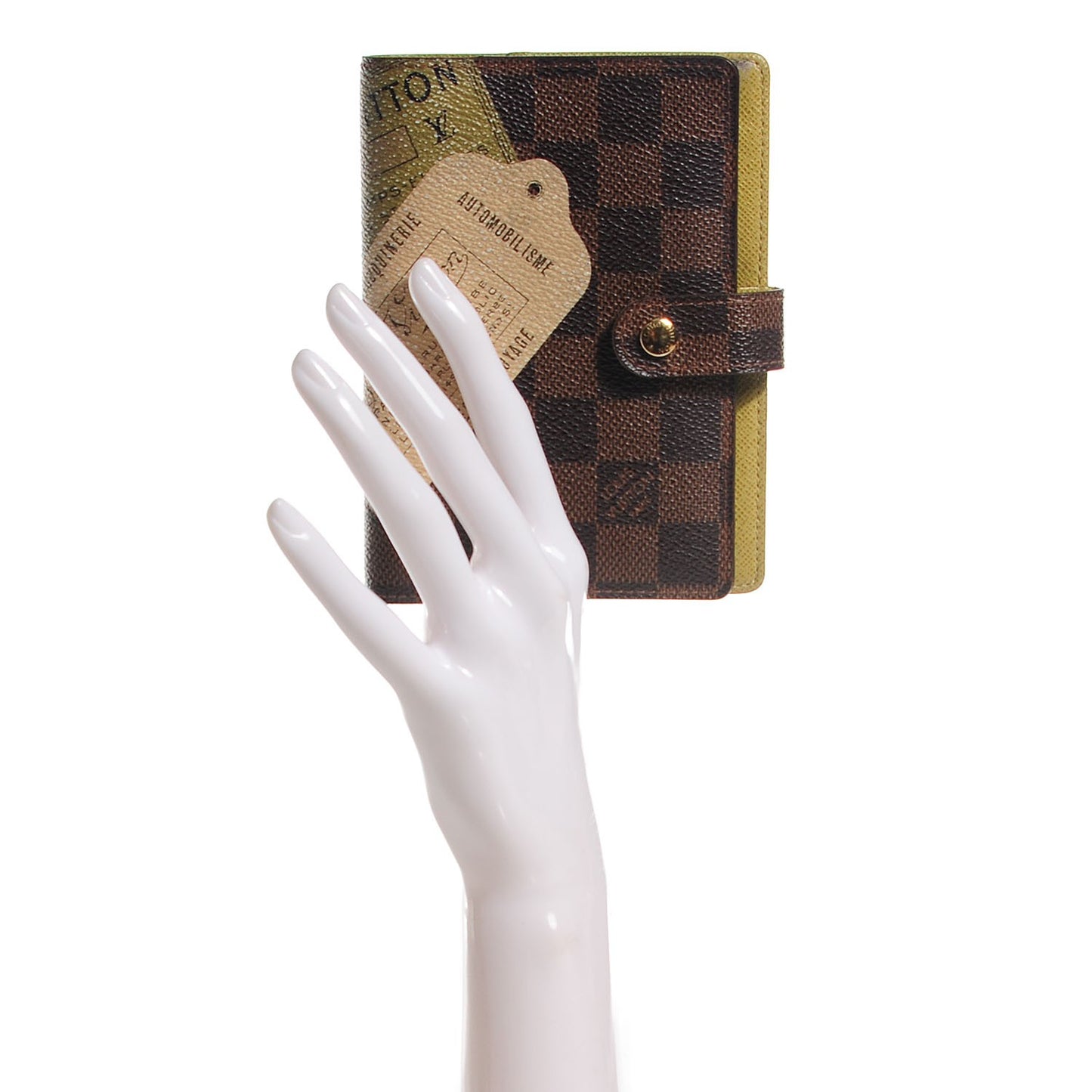 Damier Ebene Labels Small Ring Agenda Cover