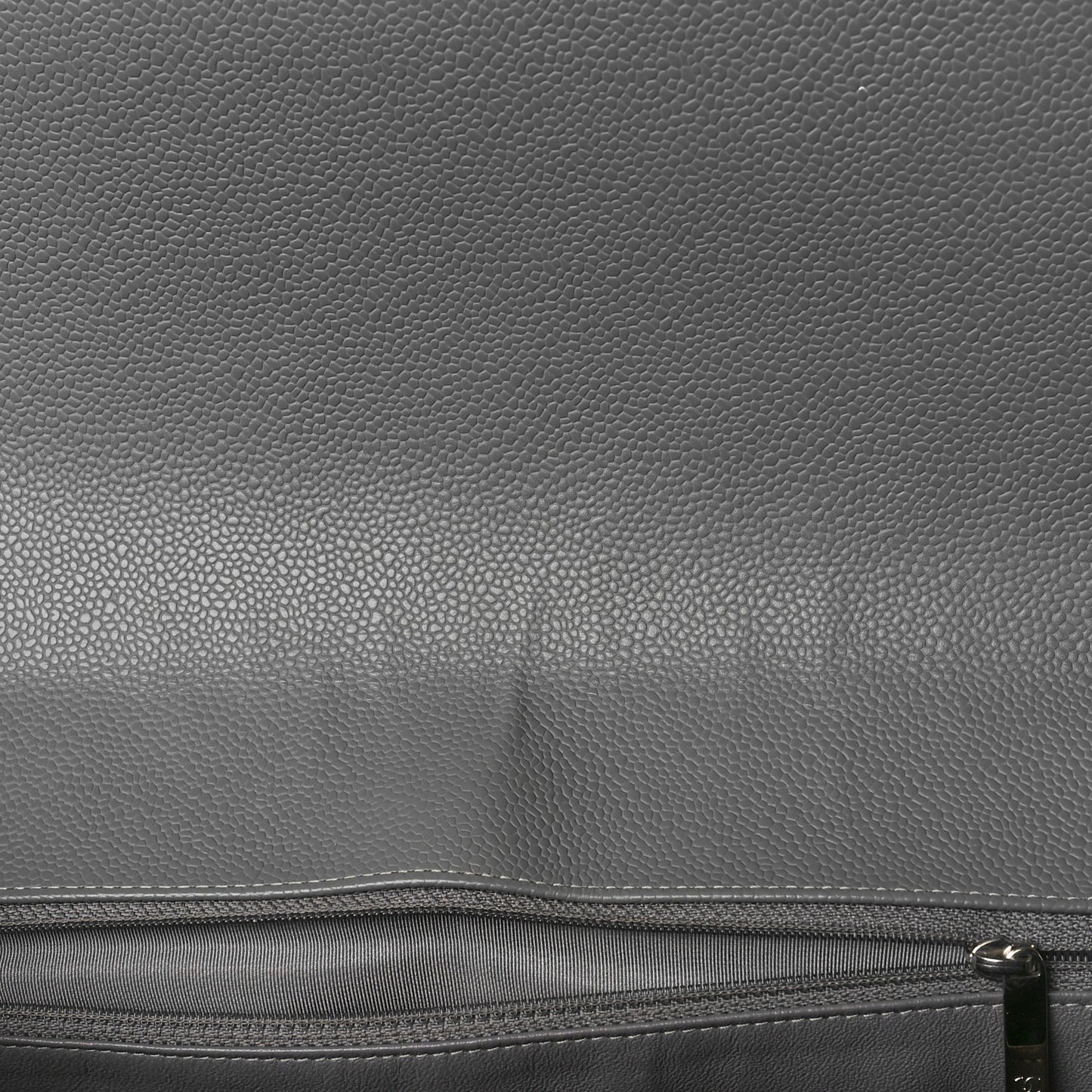 Caviar Quilted Maxi Single Flap Grey
