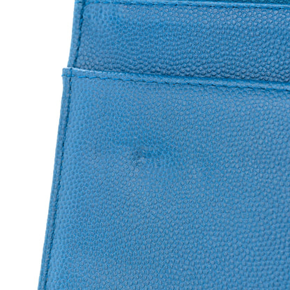 Chanel Caviar Sevruga Wallet on Chain WOC Blue 12 of 13